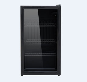 China O preto integrado bebe o refrigerador 90 litros, refrigerador dianteiro de vidro da bebida fornecedor