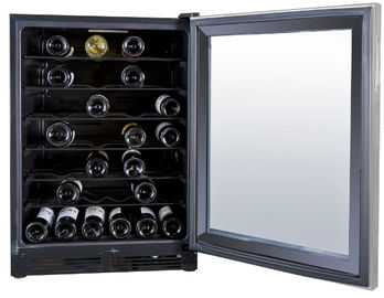 China Refrigerador de vinho bonde do preto de vidro da porta garrafas Stroage de 150 litros 52 fornecedor